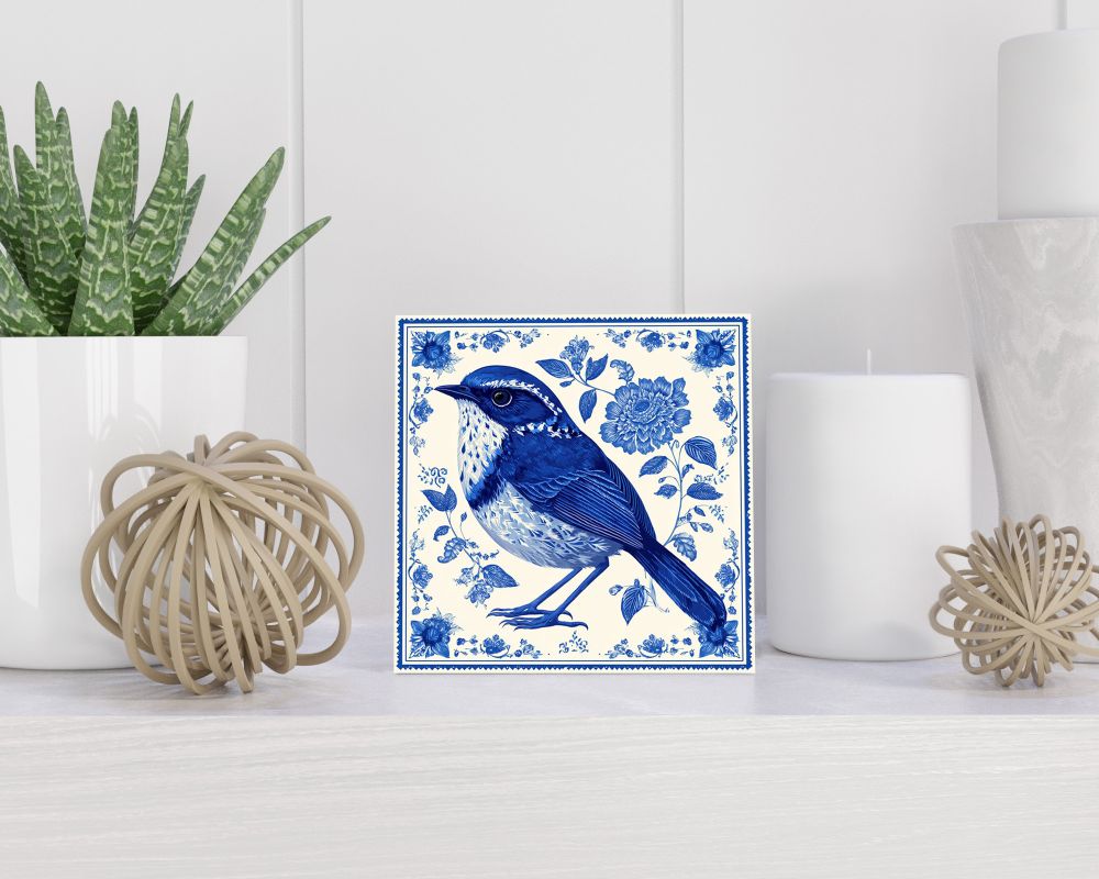 Tegel 15X15 Cm Met Delfts Blauw Cadeau Decoratie | Tegeltjes Met Tekst | Tegeltjes Met Spreuken | Collega | Oma | Opa | Pensioen | Mama | Papa | Vriend Tegel 15x15 cm Delfts blauw