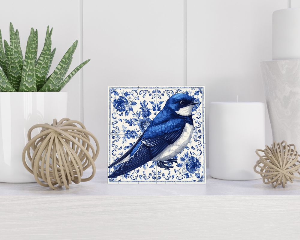 Tegel 15X15 Cm Met Delfts Blauw Cadeau Decoratie | Tegeltjes Met Tekst | Tegeltjes Met Spreuken | Collega | Oma | Opa | Pensioen | Mama | Papa | Vriend Tegel 15x15 cm Delfts blauw