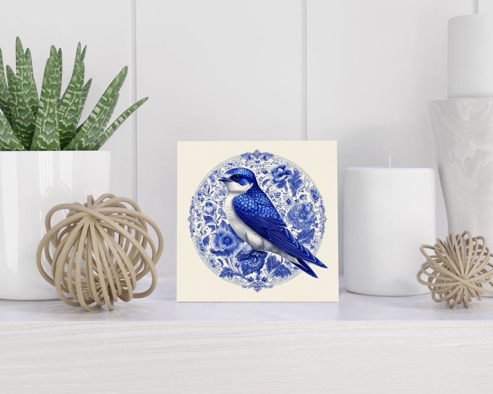 Tegel 15X15 Cm Met Delfts Blauw Cadeau Decoratie | Tegeltjes Met Tekst | Tegeltjes Met Spreuken | Collega | Oma | Opa | Pensioen | Mama | Papa | Vriend Tegel 15x15 cm Delfts blauw