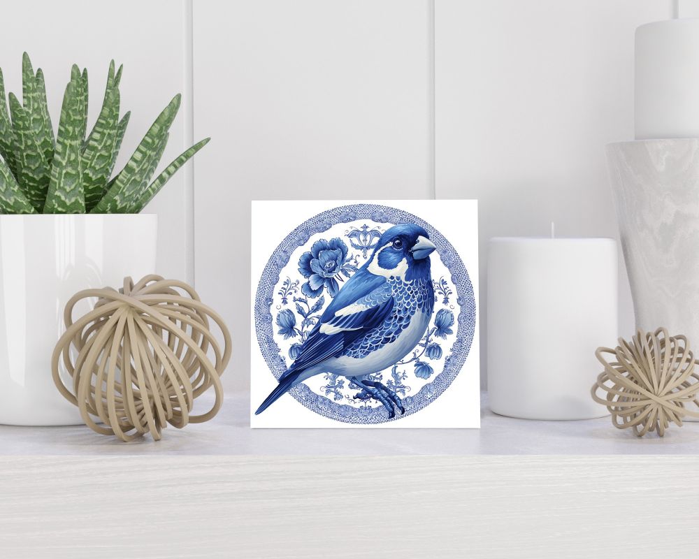 Tegel 15X15 Cm Met Delfts Blauw Cadeau Decoratie | Tegeltjes Met Tekst | Tegeltjes Met Spreuken | Collega | Oma | Opa | Pensioen | Mama | Papa | Vriend Tegel 15x15 cm Delfts blauw