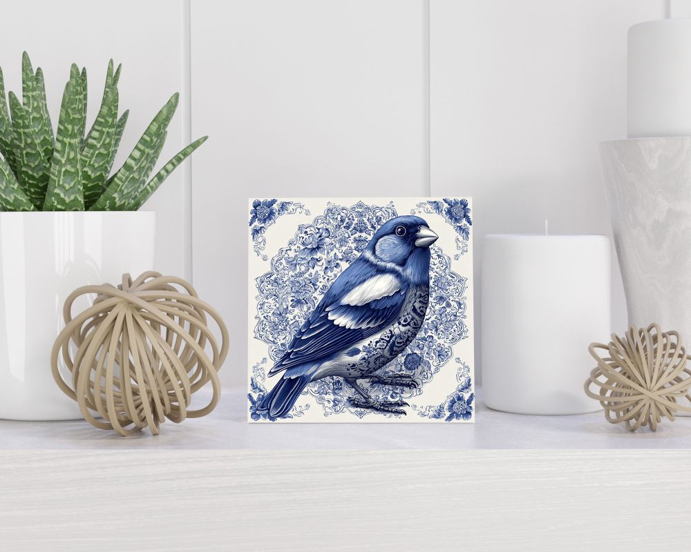 Tegel 15X15 Cm Met Delfts Blauw Cadeau Decoratie | Tegeltjes Met Tekst | Tegeltjes Met Spreuken | Collega | Oma | Opa | Pensioen | Mama | Papa | Vriend Tegel 15x15 cm Delfts blauw