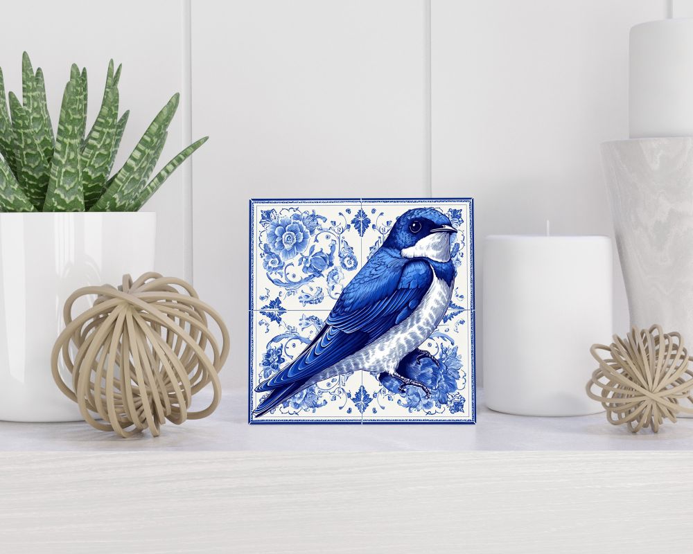 Tegel 15X15 Cm Met Delfts Blauw Cadeau Decoratie | Tegeltjes Met Tekst | Tegeltjes Met Spreuken | Collega | Oma | Opa | Pensioen | Mama | Papa | Vriend Tegel 15x15 cm Delfts blauw