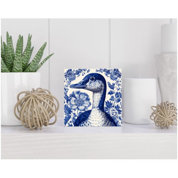 Tegel 15X15 Cm Met Delfts Blauw Cadeau Decoratie | Tegeltjes Met Tekst | Tegeltjes Met Spreuken | Collega | Oma | Opa | Pensioen | Mama | Papa | Vriend Tegel 15x15 cm Delfts blauw