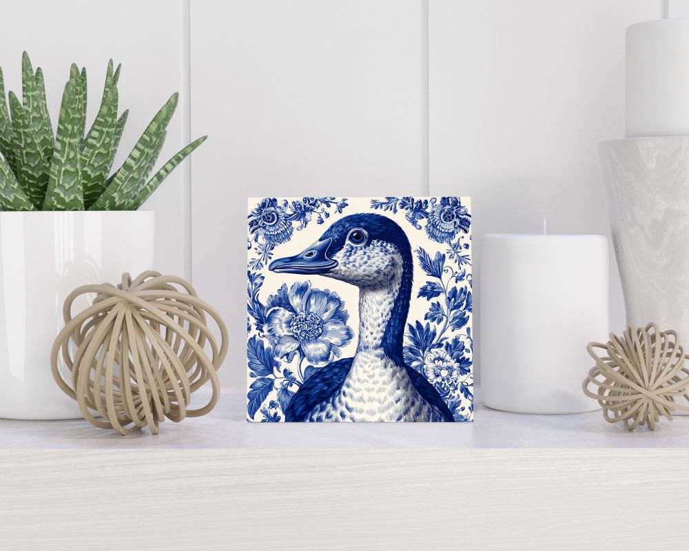 Tegel 15X15 Cm Met Delfts Blauw Cadeau Decoratie | Tegeltjes Met Tekst | Tegeltjes Met Spreuken | Collega | Oma | Opa | Pensioen | Mama | Papa | Vriend Tegel 15x15 cm Delfts blauw