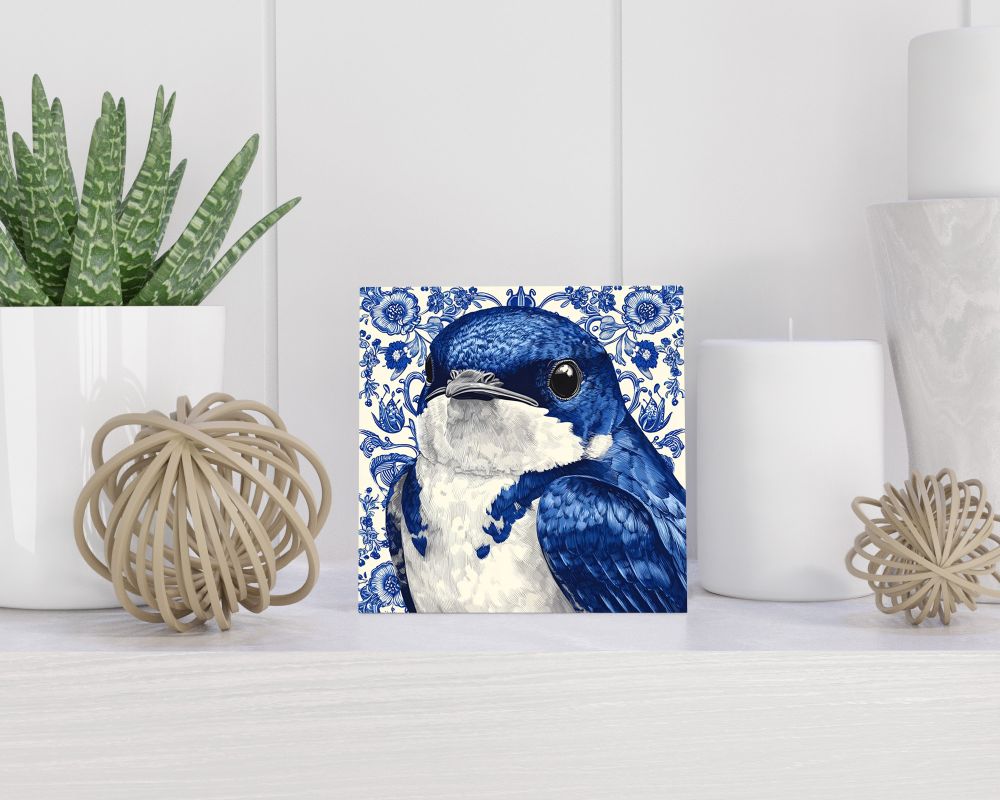 Tegel 15X15 Cm Met Delfts Blauw Cadeau Decoratie | Tegeltjes Met Tekst | Tegeltjes Met Spreuken | Collega | Oma | Opa | Pensioen | Mama | Papa | Vriend Tegel 15x15 cm Delfts blauw