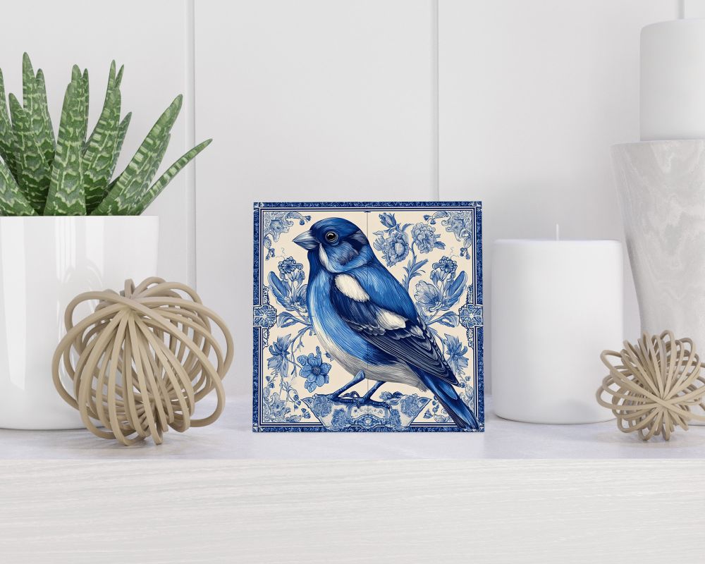 Tegel 15X15 Cm Met Delfts Blauw Cadeau Decoratie | Tegeltjes Met Tekst | Tegeltjes Met Spreuken | Collega | Oma | Opa | Pensioen | Mama | Papa | Vriend Tegel 15x15 cm Delfts blauw