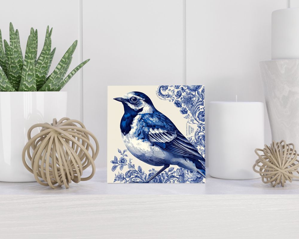 Tegel 15X15 Cm Met Delfts Blauw Cadeau Decoratie | Tegeltjes Met Tekst | Tegeltjes Met Spreuken | Collega | Oma | Opa | Pensioen | Mama | Papa | Vriend Tegel 15x15 cm Delfts blauw