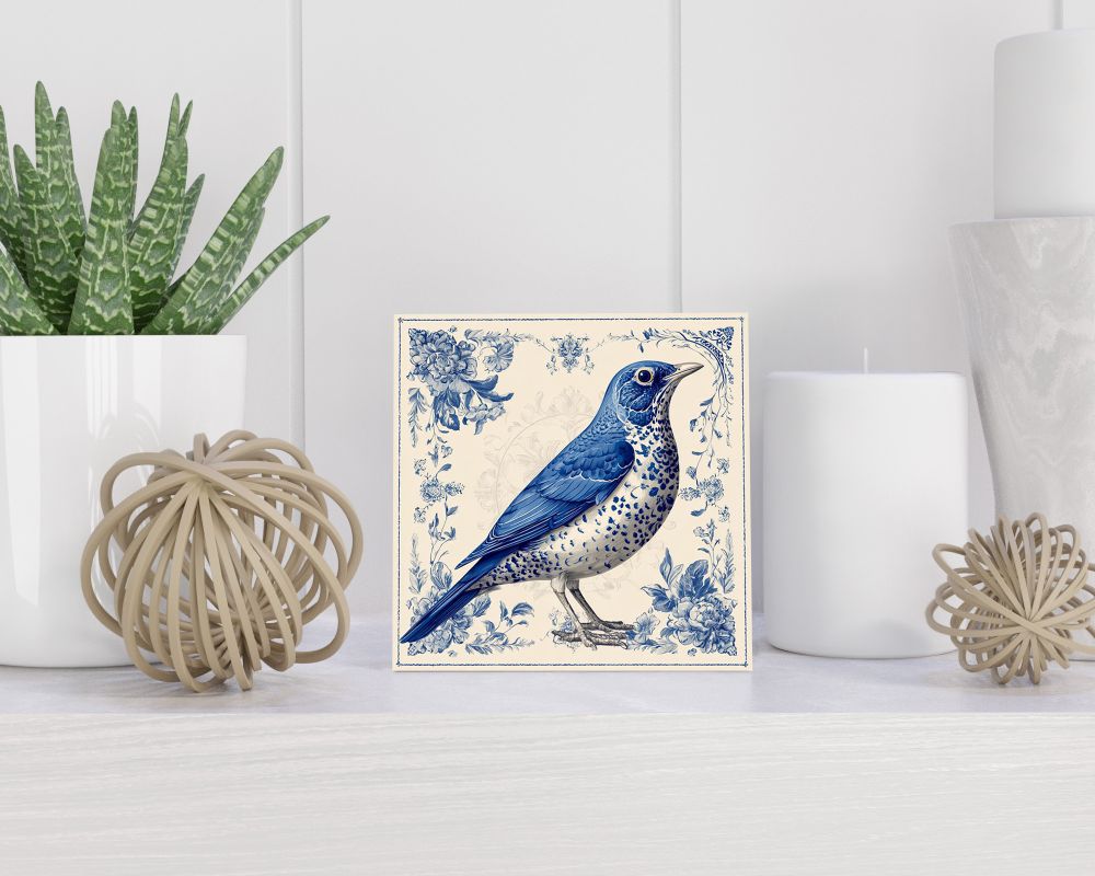 Tegel 15X15 Cm Met Delfts Blauw Cadeau Decoratie | Tegeltjes Met Tekst | Tegeltjes Met Spreuken | Collega | Oma | Opa | Pensioen | Mama | Papa | Vriend Tegel 15x15 cm Delfts blauw