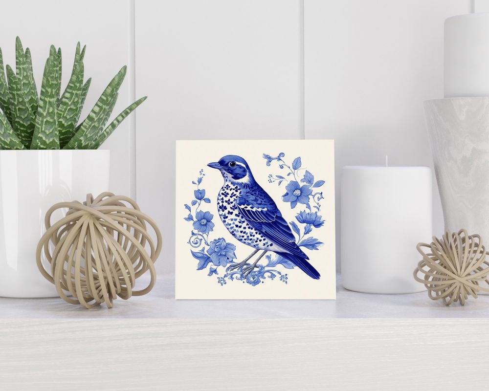 Tegel 15X15 Cm Met Delfts Blauw Cadeau Decoratie | Tegeltjes Met Tekst | Tegeltjes Met Spreuken | Collega | Oma | Opa | Pensioen | Mama | Papa | Vriend Tegel 15x15 cm Delfts blauw