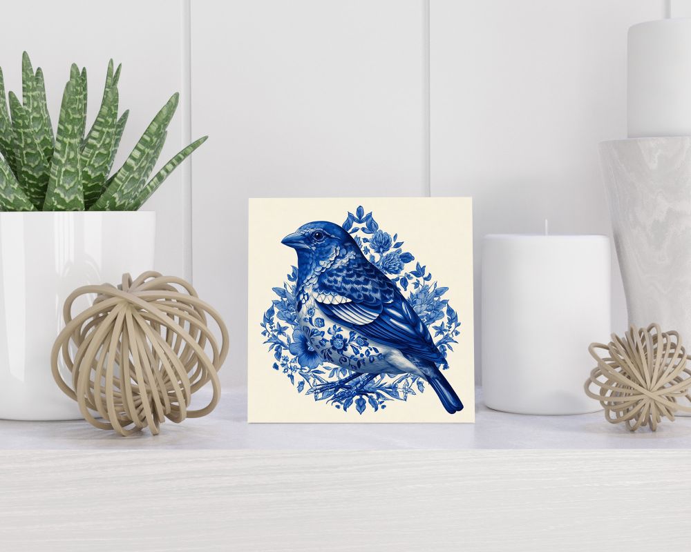 Tegel 15X15 Cm Met Delfts Blauw Cadeau Decoratie | Tegeltjes Met Tekst | Tegeltjes Met Spreuken | Collega | Oma | Opa | Pensioen | Mama | Papa | Vriend Tegel 15x15 cm Delfts blauw