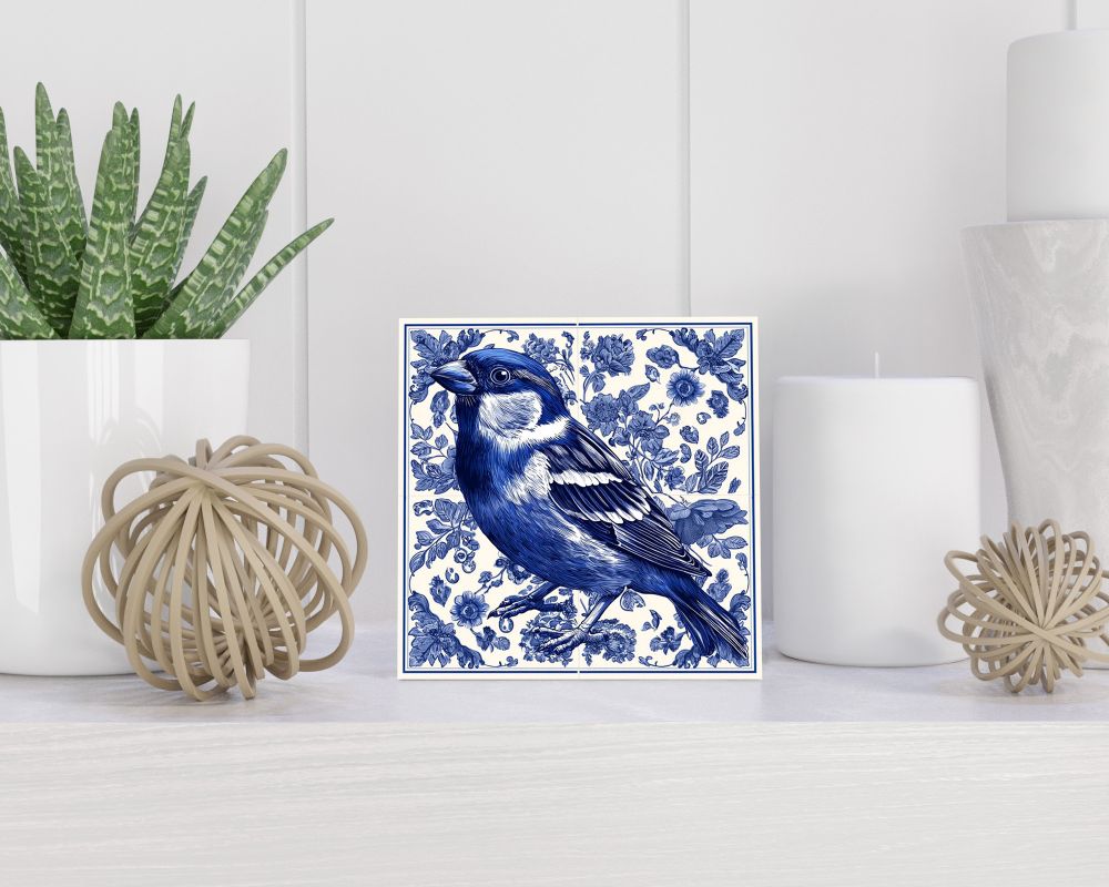 Tegel 15X15 Cm Met Delfts Blauw Cadeau Decoratie | Tegeltjes Met Tekst | Tegeltjes Met Spreuken | Collega | Oma | Opa | Pensioen | Mama | Papa | Vriend Tegel 15x15 cm Delfts blauw
