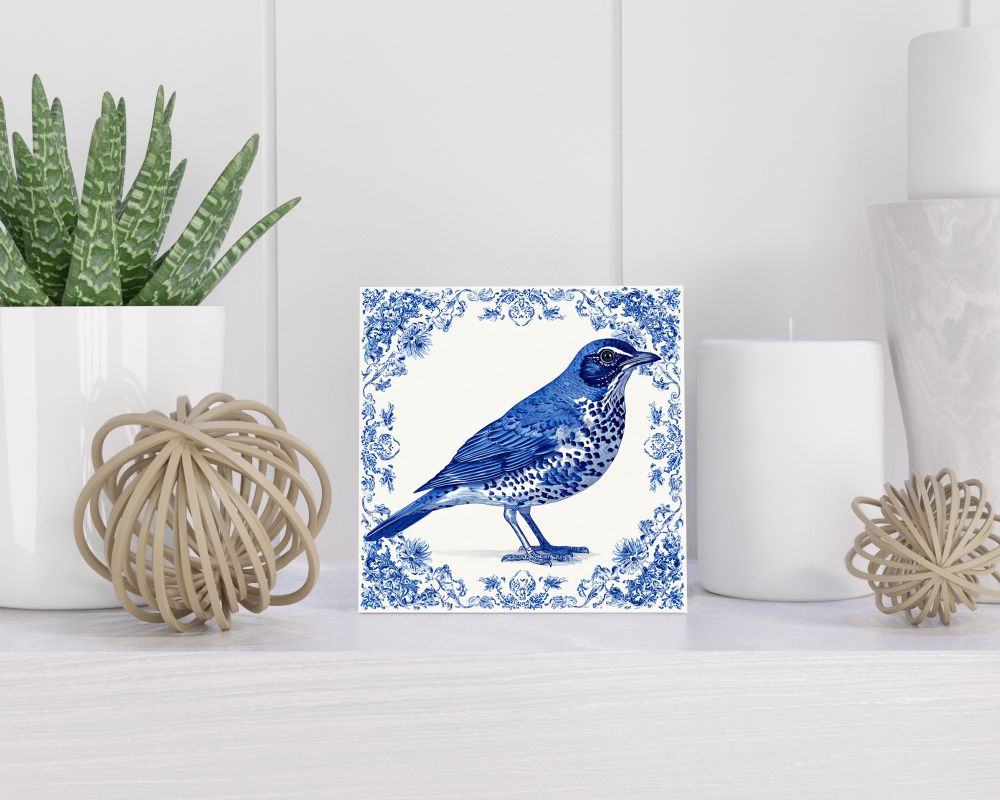 Tegel 15X15 Cm Met Delfts Blauw Cadeau Decoratie | Tegeltjes Met Tekst | Tegeltjes Met Spreuken | Collega | Oma | Opa | Pensioen | Mama | Papa | Vriend Tegel 15x15 cm Delfts blauw