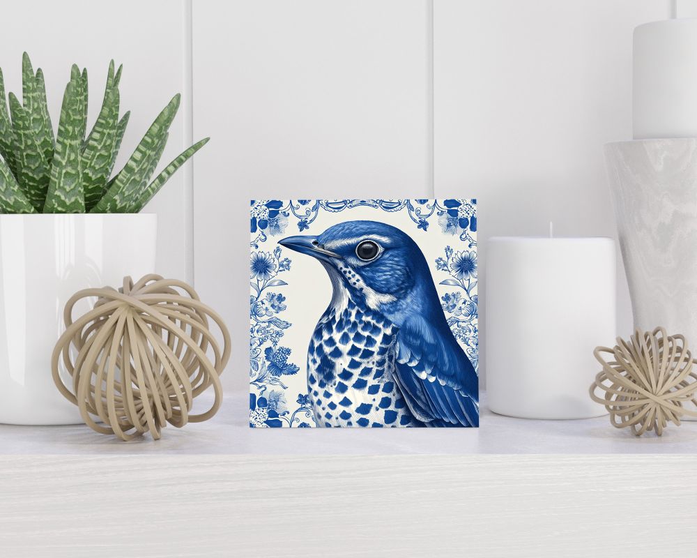 Tegel 15X15 Cm Met Delfts Blauw Cadeau Decoratie | Tegeltjes Met Tekst | Tegeltjes Met Spreuken | Collega | Oma | Opa | Pensioen | Mama | Papa | Vriend Tegel 15x15 cm Delfts blauw