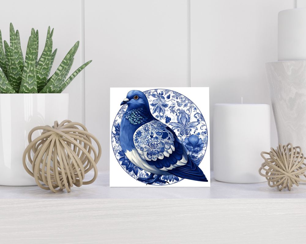 Tegel 15X15 Cm Met Delfts Blauw Cadeau Decoratie | Tegeltjes Met Tekst | Tegeltjes Met Spreuken | Collega | Oma | Opa | Pensioen | Mama | Papa | Vriend Tegel 15x15 cm Delfts blauw