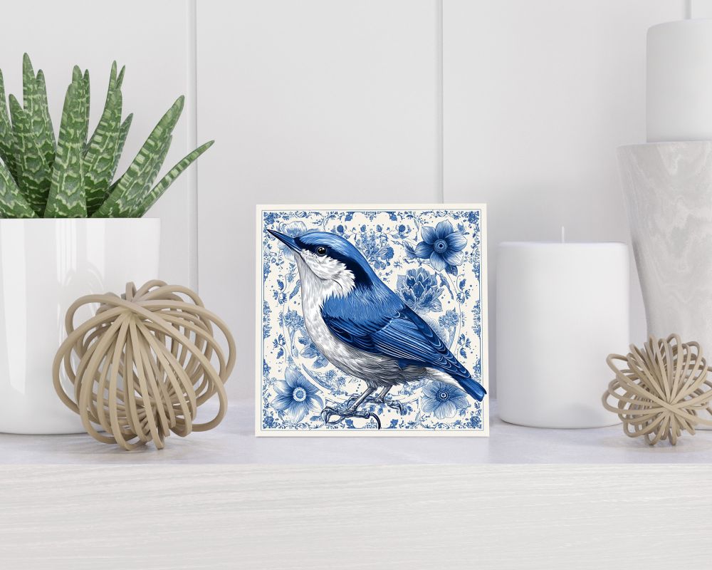 Tegel 15X15 Cm Met Delfts Blauw Cadeau Decoratie | Tegeltjes Met Tekst | Tegeltjes Met Spreuken | Collega | Oma | Opa | Pensioen | Mama | Papa | Vriend Tegel 15x15 cm Delfts blauw