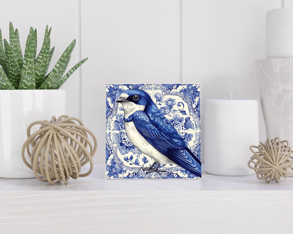 Tegel 15X15 Cm Met Delfts Blauw Cadeau Decoratie | Tegeltjes Met Tekst | Tegeltjes Met Spreuken | Collega | Oma | Opa | Pensioen | Mama | Papa | Vriend Tegel 15x15 cm Delfts blauw
