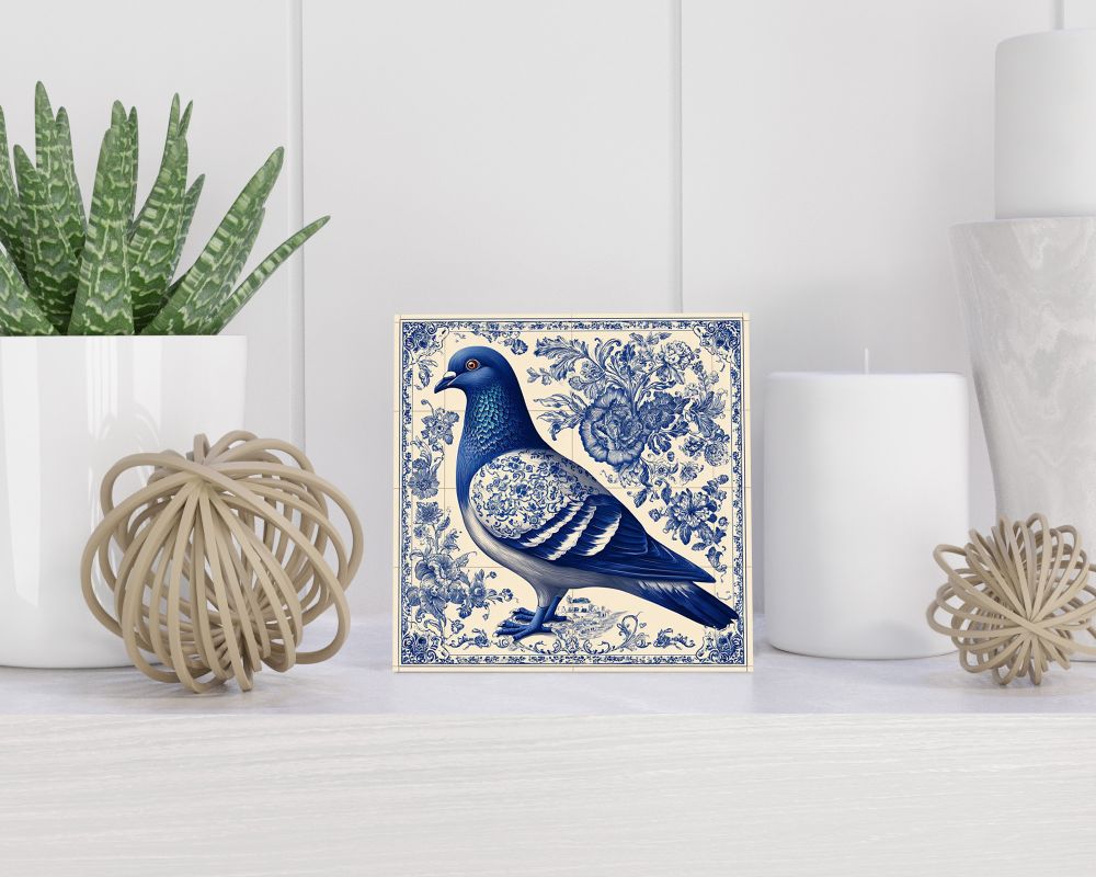 Tegel 15X15 Cm Met Delfts Blauw Cadeau Decoratie | Tegeltjes Met Tekst | Tegeltjes Met Spreuken | Collega | Oma | Opa | Pensioen | Mama | Papa | Vriend Tegel 15x15 cm Delfts blauw