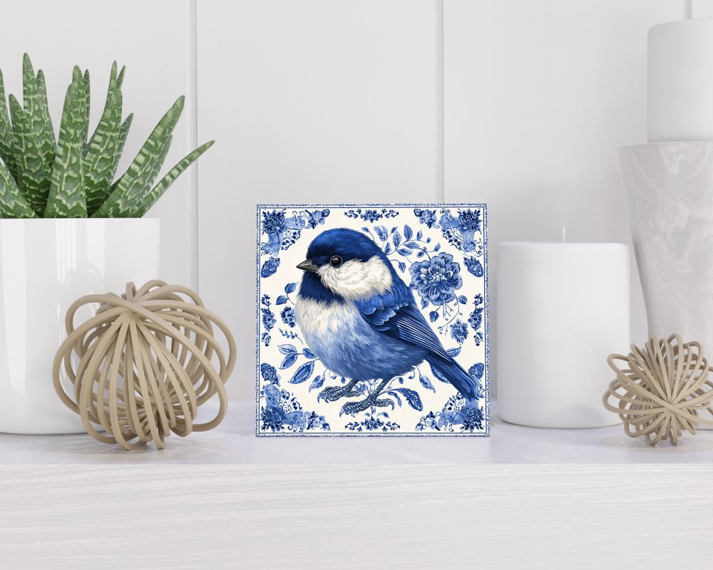 Tegel 15X15 Cm Met Delfts Blauw Cadeau Decoratie | Tegeltjes Met Tekst | Tegeltjes Met Spreuken | Collega | Oma | Opa | Pensioen | Mama | Papa | Vriend Tegel 15x15 cm Delfts blauw