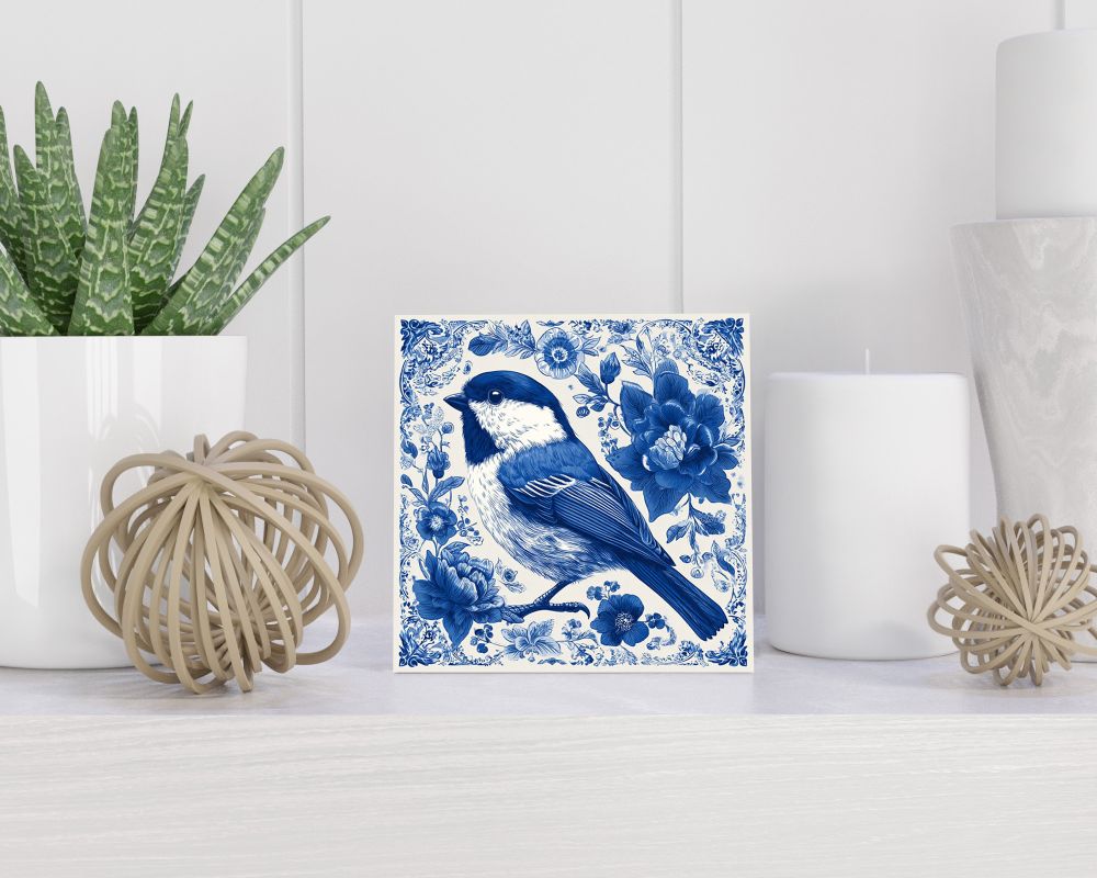 Tegel 15X15 Cm Met Delfts Blauw Cadeau Decoratie | Tegeltjes Met Tekst | Tegeltjes Met Spreuken | Collega | Oma | Opa | Pensioen | Mama | Papa | Vriend Tegel 15x15 cm Delfts blauw