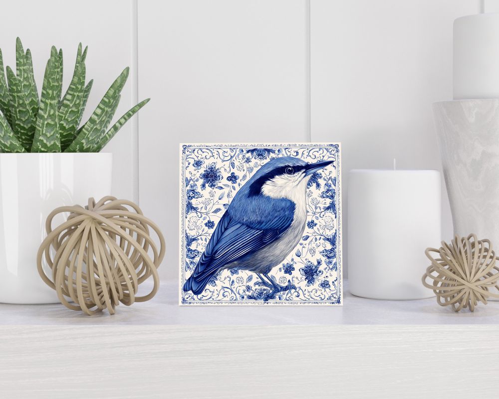 Tegel 15X15 Cm Met Delfts Blauw Cadeau Decoratie | Tegeltjes Met Tekst | Tegeltjes Met Spreuken | Collega | Oma | Opa | Pensioen | Mama | Papa | Vriend Tegel 15x15 cm Delfts blauw