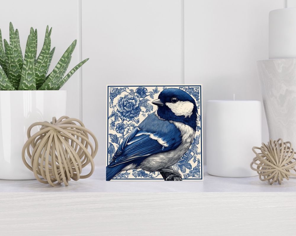 Tegel 15X15 Cm Met Delfts Blauw Cadeau Decoratie | Tegeltjes Met Tekst | Tegeltjes Met Spreuken | Collega | Oma | Opa | Pensioen | Mama | Papa | Vriend Tegel 15x15 cm Delfts blauw