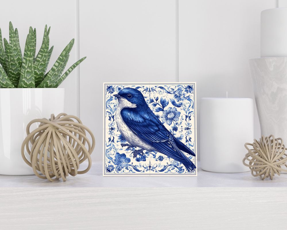 Tegel 15X15 Cm Met Delfts Blauw Cadeau Decoratie | Tegeltjes Met Tekst | Tegeltjes Met Spreuken | Collega | Oma | Opa | Pensioen | Mama | Papa | Vriend Tegel 15x15 cm Delfts blauw