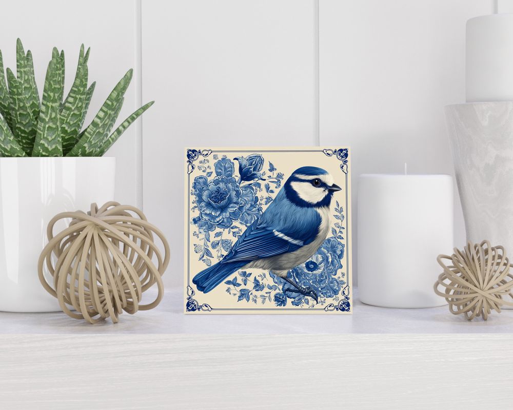 Tegel 15X15 Cm Met Delfts Blauw Cadeau Decoratie | Tegeltjes Met Tekst | Tegeltjes Met Spreuken | Collega | Oma | Opa | Pensioen | Mama | Papa | Vriend Tegel 15x15 cm Delfts blauw