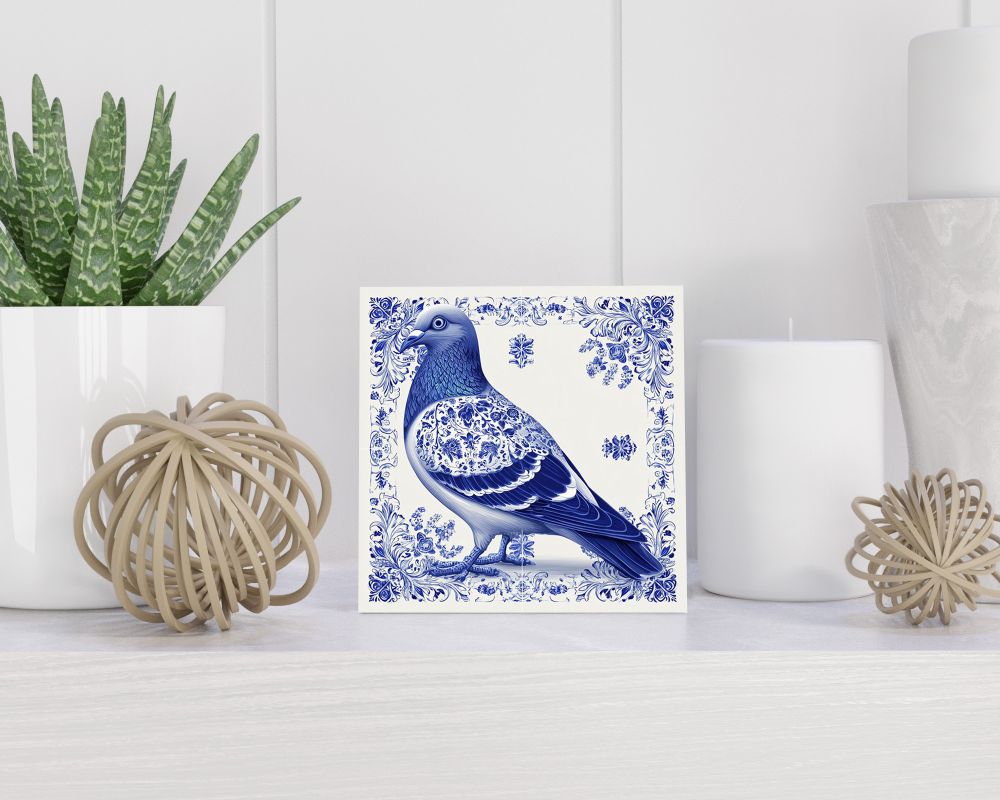 Tegel 15X15 Cm Met Delfts Blauw Cadeau Decoratie | Tegeltjes Met Tekst | Tegeltjes Met Spreuken | Collega | Oma | Opa | Pensioen | Mama | Papa | Vriend Tegel 15x15 cm Delfts blauw