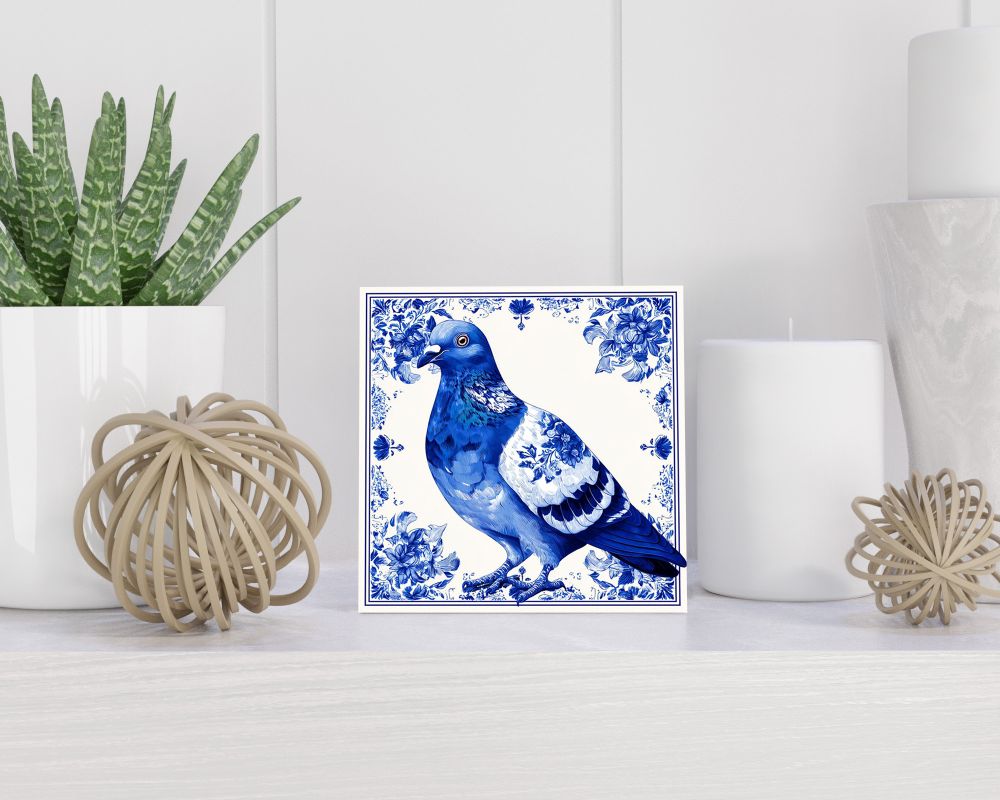 Tegel 15X15 Cm Met Delfts Blauw Cadeau Decoratie | Tegeltjes Met Tekst | Tegeltjes Met Spreuken | Collega | Oma | Opa | Pensioen | Mama | Papa | Vriend Tegel 15x15 cm Delfts blauw