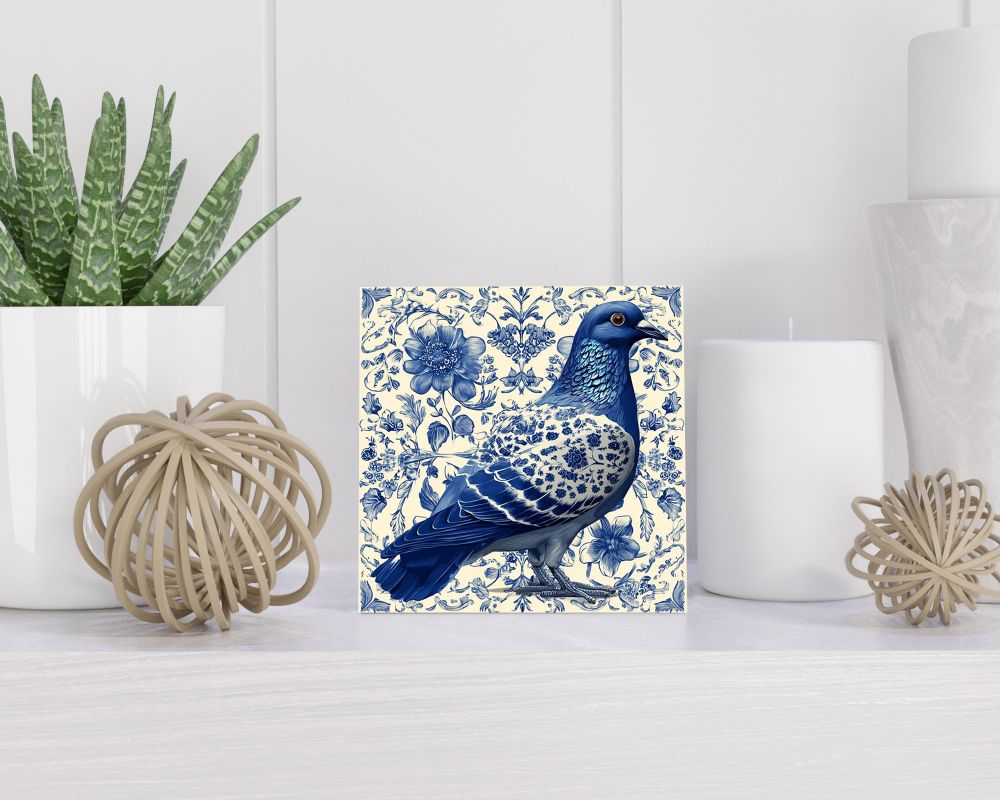 Tegel 15X15 Cm Met Delfts Blauw Cadeau Decoratie | Tegeltjes Met Tekst | Tegeltjes Met Spreuken | Collega | Oma | Opa | Pensioen | Mama | Papa | Vriend Tegel 15x15 cm Delfts blauw