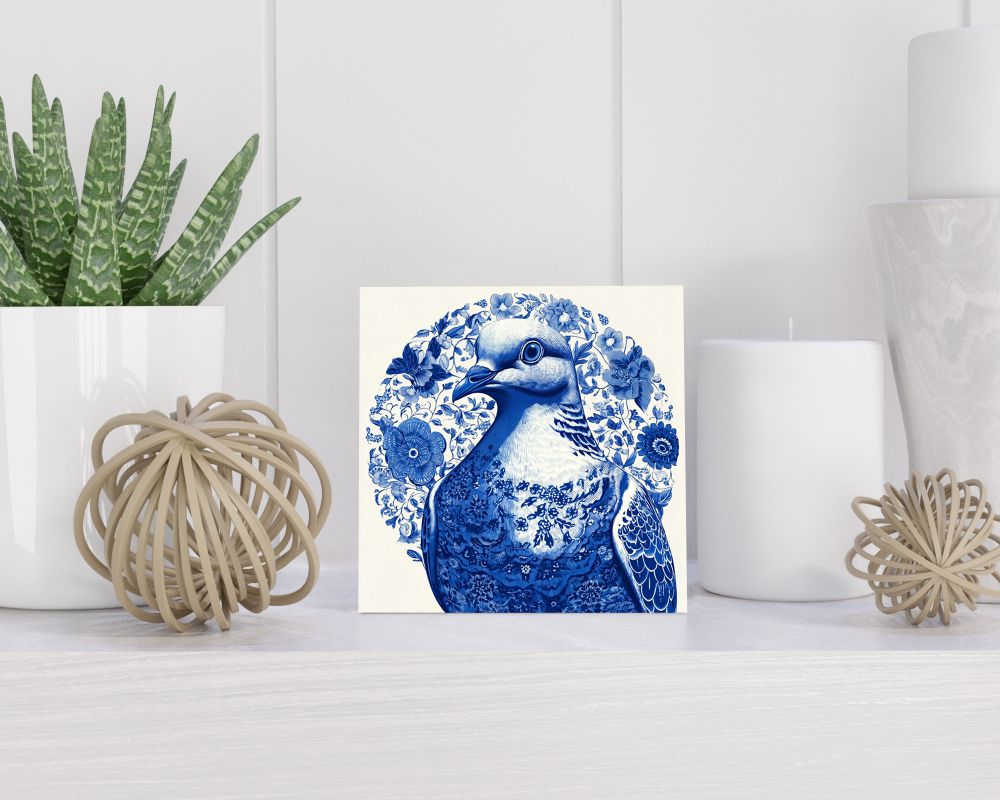 Tegel 15X15 Cm Met Delfts Blauw Cadeau Decoratie | Tegeltjes Met Tekst | Tegeltjes Met Spreuken | Collega | Oma | Opa | Pensioen | Mama | Papa | Vriend Tegel 15x15 cm Delfts blauw