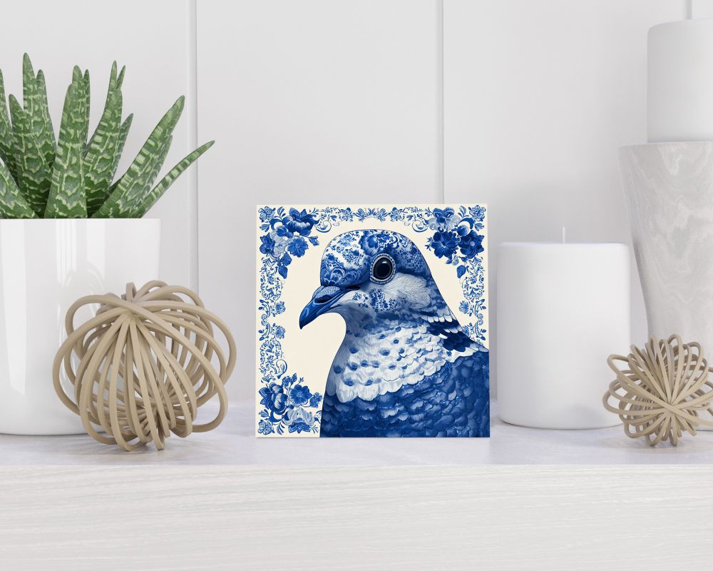 Tegel 15X15 Cm Met Delfts Blauw Cadeau Decoratie | Tegeltjes Met Tekst | Tegeltjes Met Spreuken | Collega | Oma | Opa | Pensioen | Mama | Papa | Vriend Tegel 15x15 cm Delfts blauw