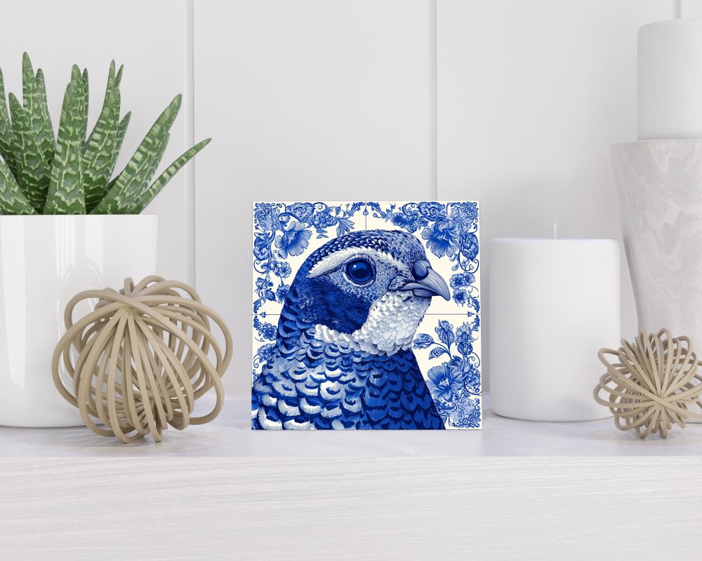 Tegel 15X15 Cm Met Delfts Blauw Cadeau Decoratie | Tegeltjes Met Tekst | Tegeltjes Met Spreuken | Collega | Oma | Opa | Pensioen | Mama | Papa | Vriend Tegel 15x15 cm Delfts blauw
