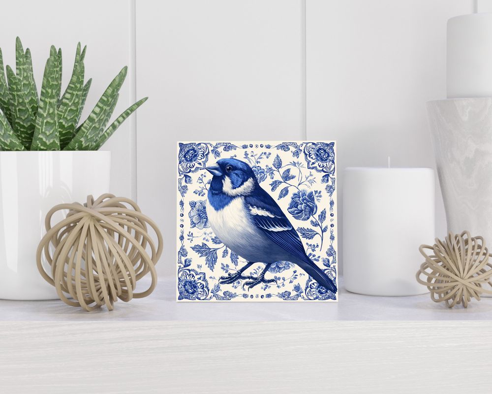 Tegel 15X15 Cm Met Delfts Blauw Cadeau Decoratie | Tegeltjes Met Tekst | Tegeltjes Met Spreuken | Collega | Oma | Opa | Pensioen | Mama | Papa | Vriend Tegel 15x15 cm Delfts blauw