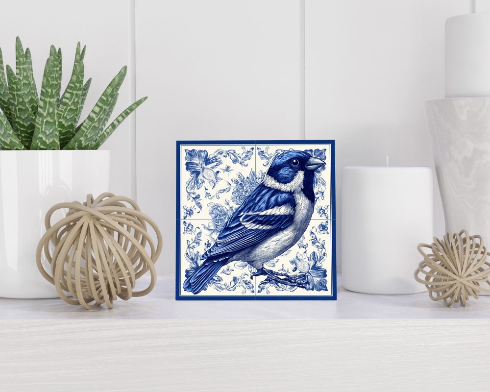 Tegel 15X15 Cm Met Delfts Blauw Cadeau Decoratie | Tegeltjes Met Tekst | Tegeltjes Met Spreuken | Collega | Oma | Opa | Pensioen | Mama | Papa | Vriend Tegel 15x15 cm Delfts blauw