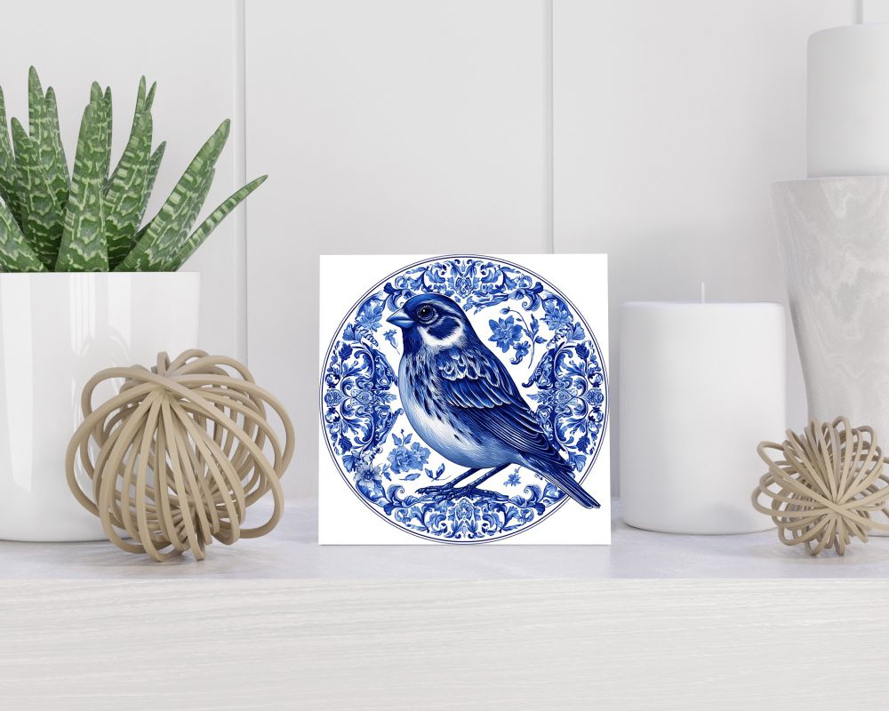 Tegel 15X15 Cm Met Delfts Blauw Cadeau Decoratie | Tegeltjes Met Tekst | Tegeltjes Met Spreuken | Collega | Oma | Opa | Pensioen | Mama | Papa | Vriend Tegel 15x15 cm Delfts blauw