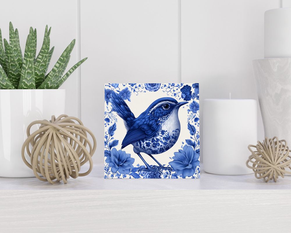 Tegel 15X15 Cm Met Delfts Blauw Cadeau Decoratie | Tegeltjes Met Tekst | Tegeltjes Met Spreuken | Collega | Oma | Opa | Pensioen | Mama | Papa | Vriend Tegel 15x15 cm Delfts blauw