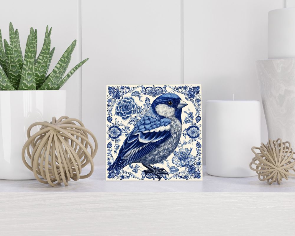 Tegel 15X15 Cm Met Delfts Blauw Cadeau Decoratie | Tegeltjes Met Tekst | Tegeltjes Met Spreuken | Collega | Oma | Opa | Pensioen | Mama | Papa | Vriend Tegel 15x15 cm Delfts blauw