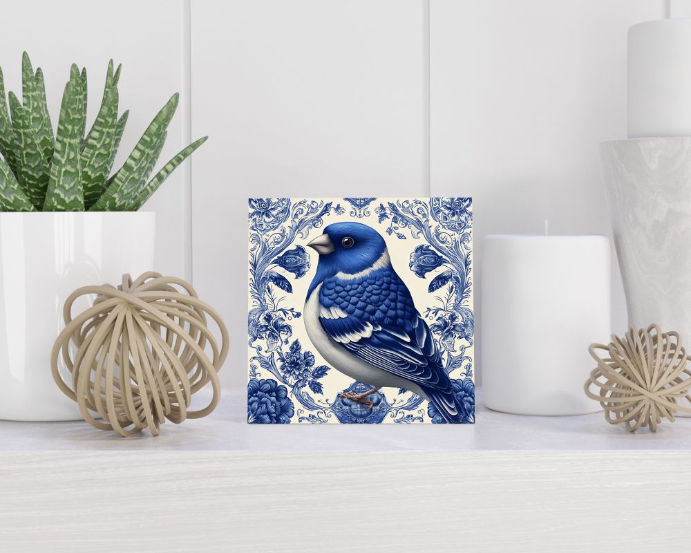 Tegel 15X15 Cm Met Delfts Blauw Cadeau Decoratie | Tegeltjes Met Tekst | Tegeltjes Met Spreuken | Collega | Oma | Opa | Pensioen | Mama | Papa | Vriend Tegel 15x15 cm Delfts blauw