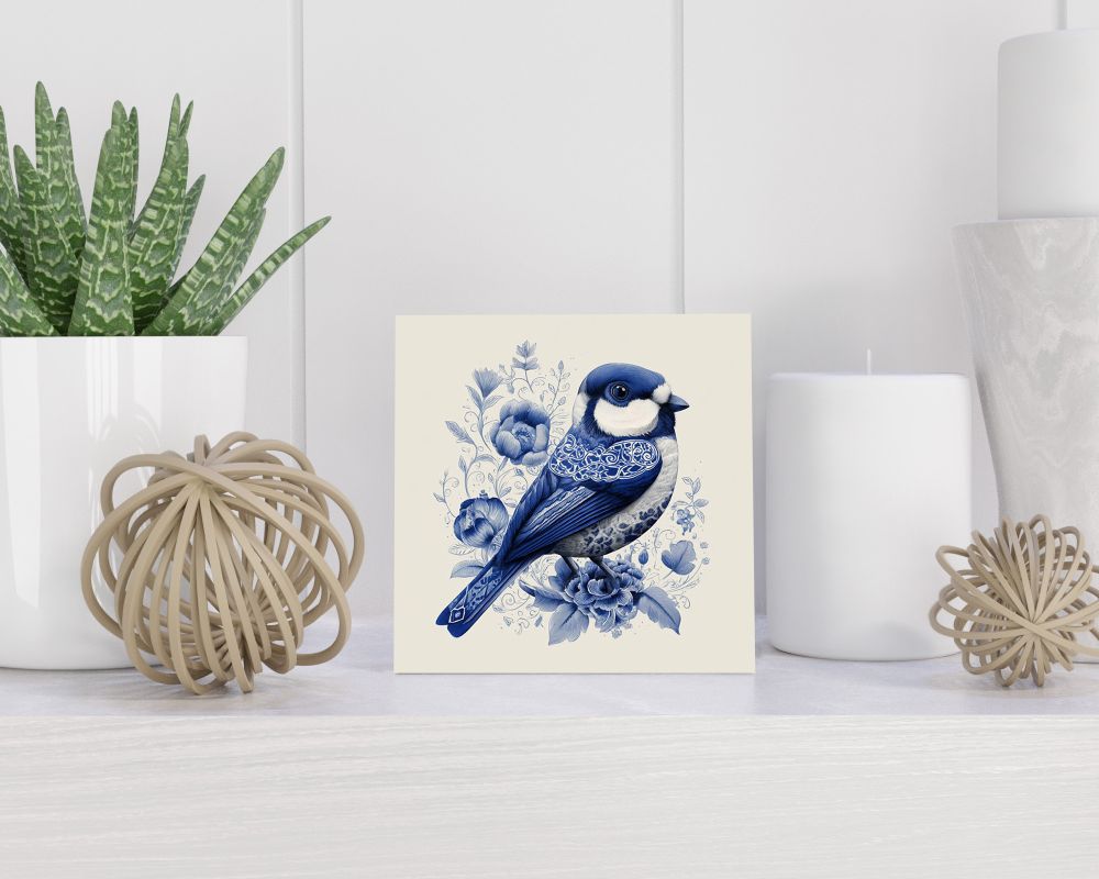 Tegel 15X15 Cm Met Delfts Blauw Cadeau Decoratie | Tegeltjes Met Tekst | Tegeltjes Met Spreuken | Collega | Oma | Opa | Pensioen | Mama | Papa | Vriend Tegel 15x15 cm Delfts blauw