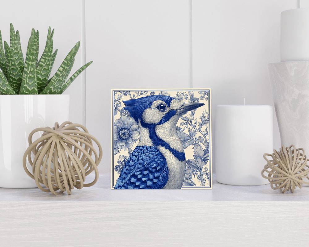 Tegel 15X15 Cm Met Delfts Blauw Cadeau Decoratie | Tegeltjes Met Tekst | Tegeltjes Met Spreuken | Collega | Oma | Opa | Pensioen | Mama | Papa | Vriend Tegel 15x15 cm Delfts blauw