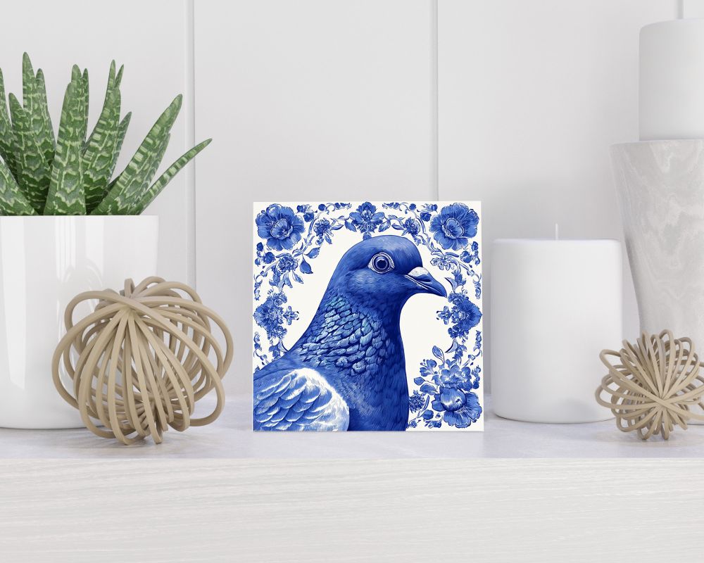 Tegel 15X15 Cm Met Delfts Blauw Cadeau Decoratie | Tegeltjes Met Tekst | Tegeltjes Met Spreuken | Collega | Oma | Opa | Pensioen | Mama | Papa | Vriend Tegel 15x15 cm Delfts blauw
