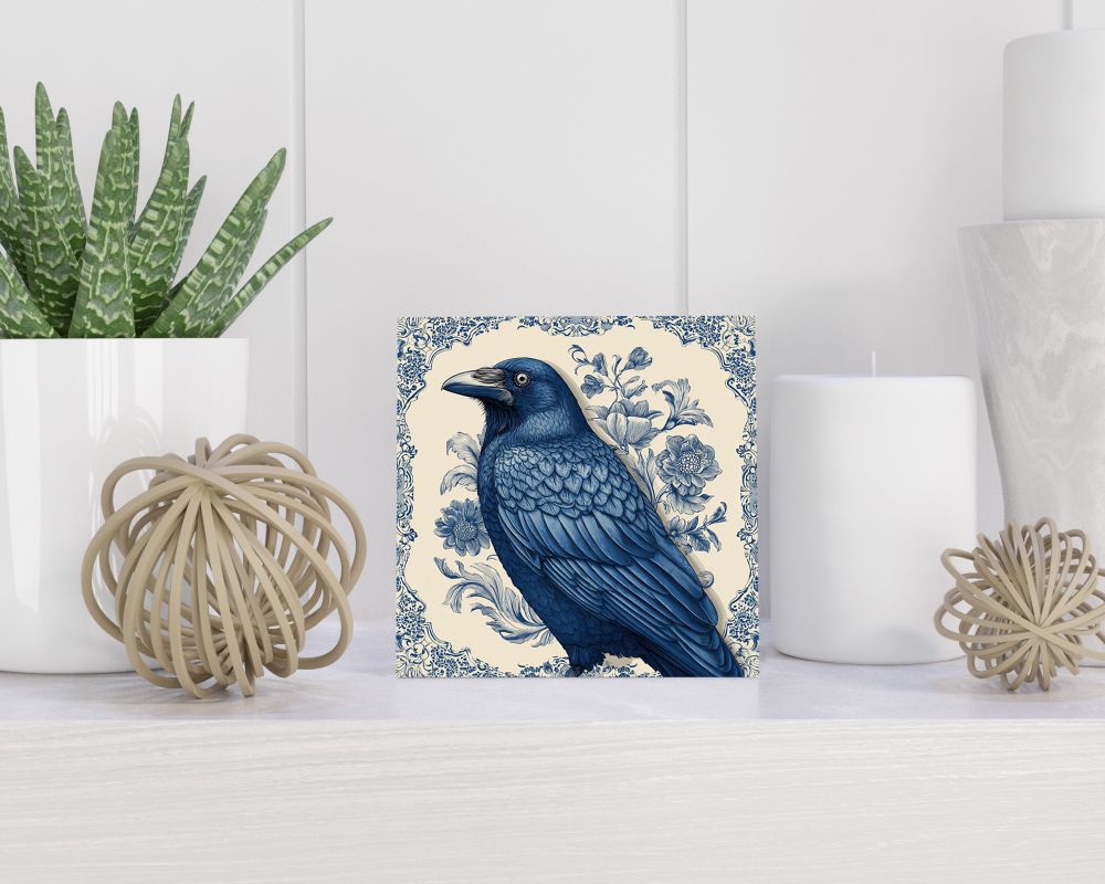 Tegel 15X15 Cm Met Delfts Blauw Cadeau Decoratie | Tegeltjes Met Tekst | Tegeltjes Met Spreuken | Collega | Oma | Opa | Pensioen | Mama | Papa | Vriend Tegel 15x15 cm Delfts blauw