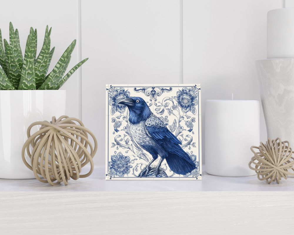 Tegel 15X15 Cm Met Delfts Blauw Cadeau Decoratie | Tegeltjes Met Tekst | Tegeltjes Met Spreuken | Collega | Oma | Opa | Pensioen | Mama | Papa | Vriend Tegel 15x15 cm Delfts blauw