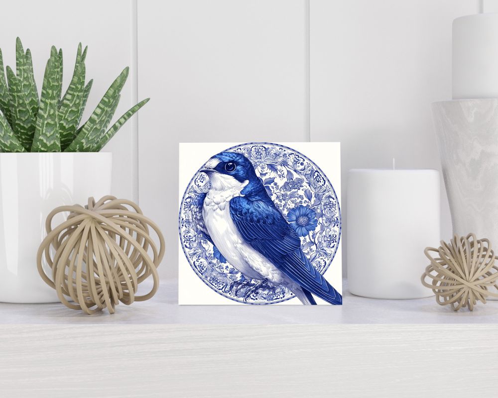 Tegel 15X15 Cm Met Delfts Blauw Cadeau Decoratie | Tegeltjes Met Tekst | Tegeltjes Met Spreuken | Collega | Oma | Opa | Pensioen | Mama | Papa | Vriend Tegel 15x15 cm Delfts blauw