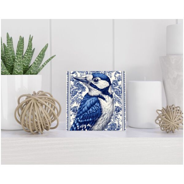 Tegel 15X15 Cm Met Delfts Blauw Cadeau Decoratie | Tegeltjes Met Tekst | Tegeltjes Met Spreuken | Collega | Oma | Opa | Pensioen | Mama | Papa | Vriend Tegel 15x15 cm Delfts blauw