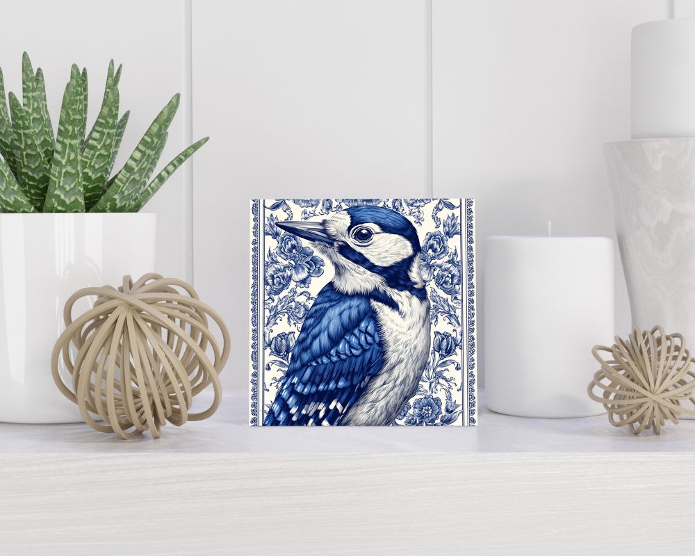Tegel 15X15 Cm Met Delfts Blauw Cadeau Decoratie | Tegeltjes Met Tekst | Tegeltjes Met Spreuken | Collega | Oma | Opa | Pensioen | Mama | Papa | Vriend Tegel 15x15 cm Delfts blauw