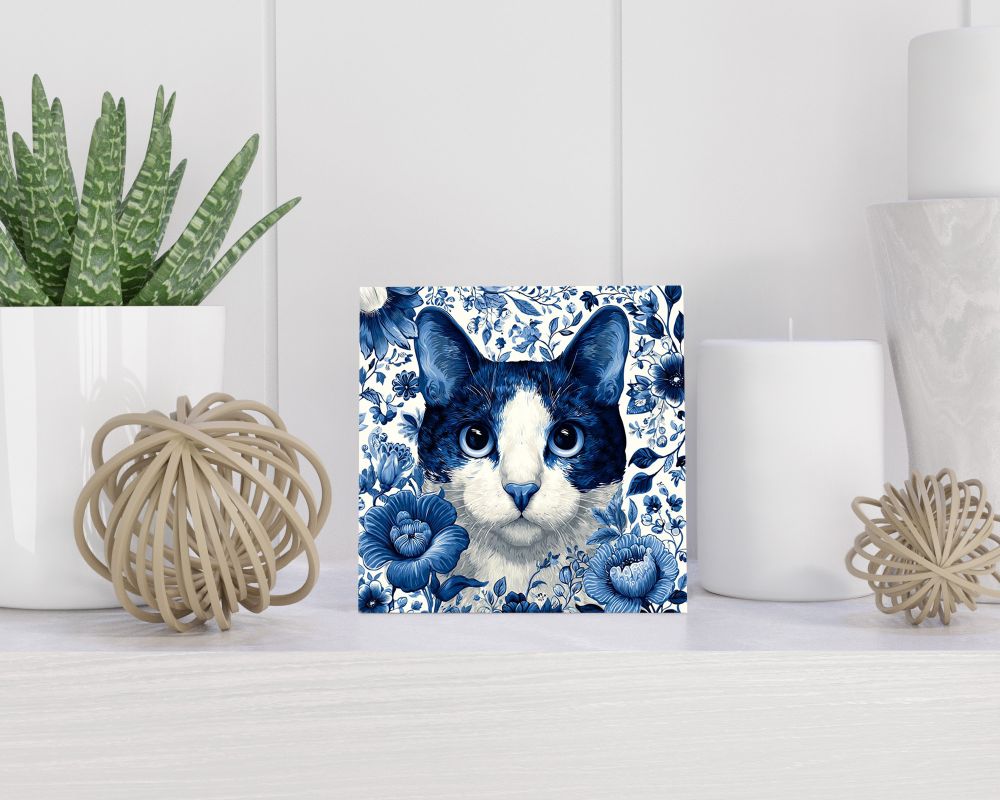 Tegel 15X15 Cm Met Delfts Blauw Cadeau Decoratie | Tegeltjes Met Tekst | Tegeltjes Met Spreuken | Collega | Oma | Opa | Pensioen | Mama | Papa | Vriend Tegel 15x15 cm Delfts blauw
