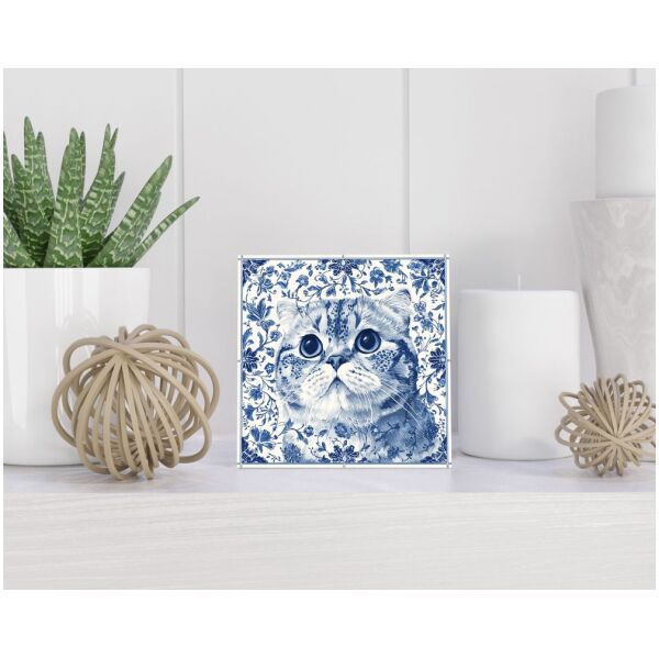 Tegel 15x15 cm Delfts blauw