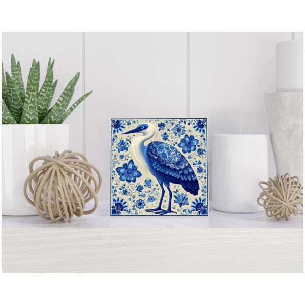 Tegel 15X15 Cm Met Delfts Blauw Cadeau Decoratie | Tegeltjes Met Tekst | Tegeltjes Met Spreuken | Collega | Oma | Opa | Pensioen | Mama | Papa | Vriend Tegel 15x15 cm Delfts blauw